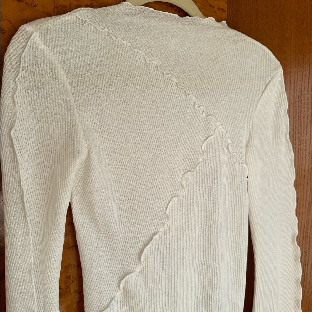H&M Overlock Detail Rib-Knit Top - Picture 5 of 7
